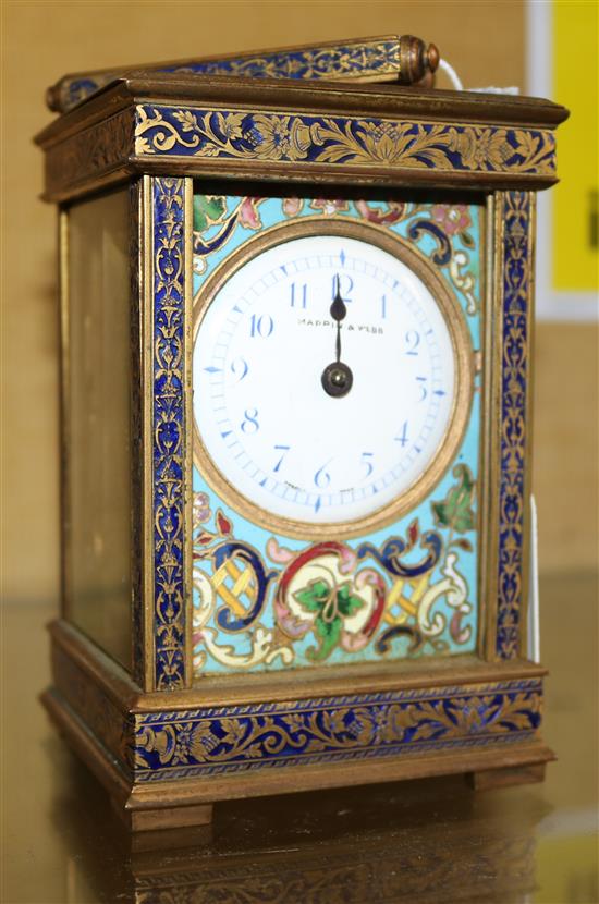 Mappin & Webb enamel carriage clock